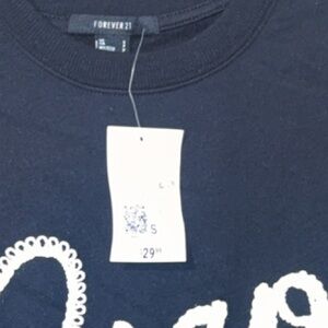 Forever 21 Navy Blue 'Ciao' Crewneck Sweater